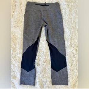 Lululemon Pace Rival Crop 22” Women’s Heathered Gray Black Leggings Size: 6